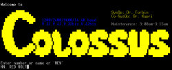 Colossus Login Screen