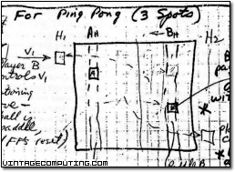Bill Rusch's Ping-Pong Design in his Journal