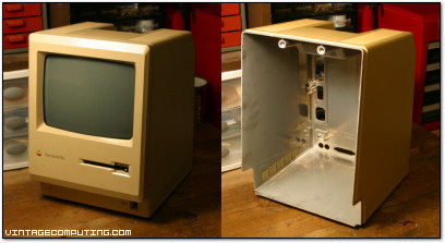 Mac Plus Case Open and Closed