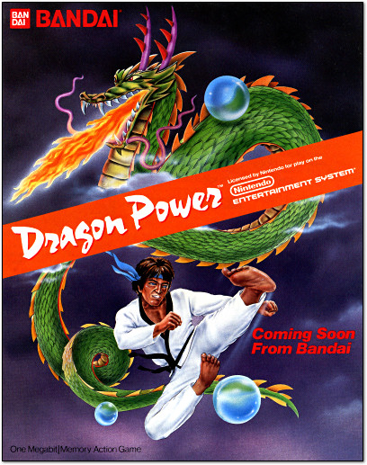 Bandai Dragon Power for NES Advertisement - 1988