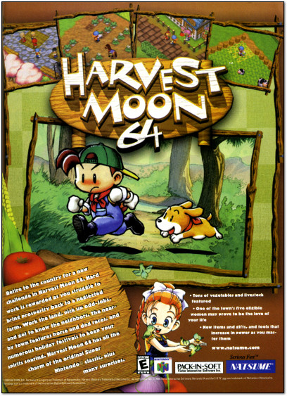 Harvest Moon 64 Nintendo 64 Ad - 2000