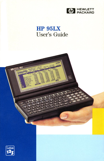 Hewlett-Packard HP 95LX HP-95LX Handheld Computer Pocket Computer Palmtop PC User's Guide Cover scan - 1991
