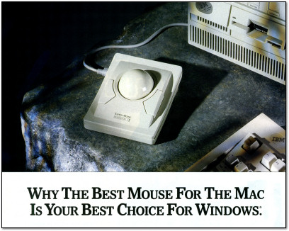 Kensington Expert Mouse for Windows Ad - 1990