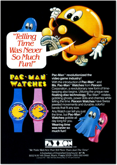 Pac-Man Watch Ad - 1983