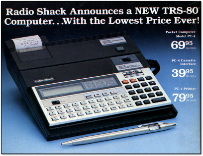 TRS-80 Pocket Computer  PC-4 Ad - 1983