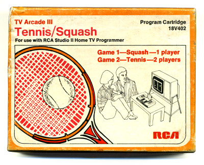 RCA Studio II TV Arcade III Tennis-Squash Box Cover - 1988