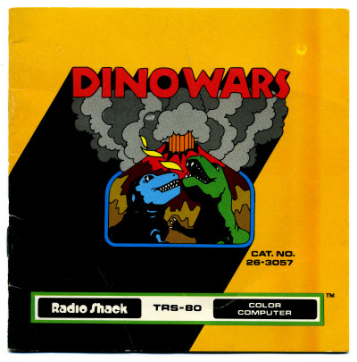 TRS-80 Color Computer Dinowars Manual Cover - 1980