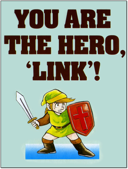 The Legend of Zelda Retro Style Poster NES Link and Zelda 
