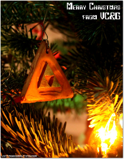 Custom Homemade Zelda Triforce Christmas Ornament