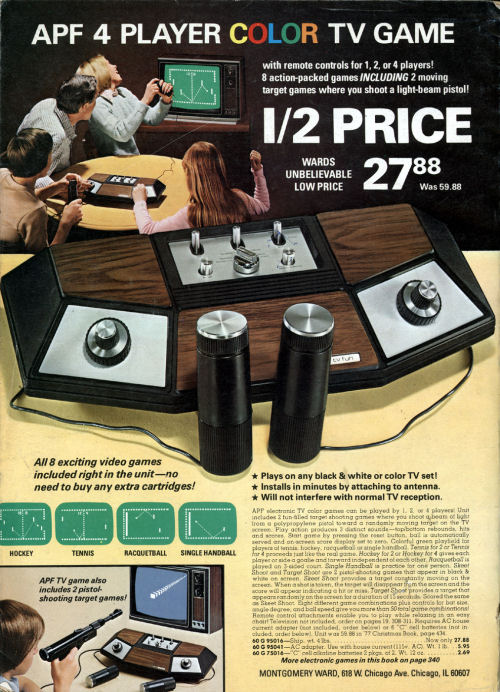 APF TV Fun Console in Montgomery Ward Catalog