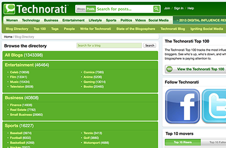 Technorati Website