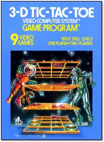 Atari 3D Tic-Tac-Toe Atari 2600 Box Art