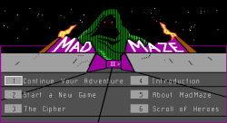 Madmaze Title Screen