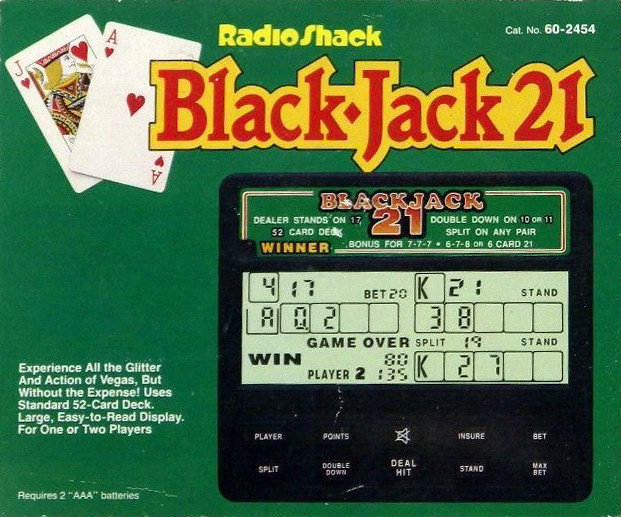 Radio Shack Deluxe 2 Player Handheld Poker Game 60-2670, TESTED