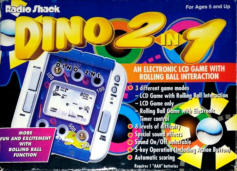 Radio Shack Dino 2 in 1 Electronic LCD Game
