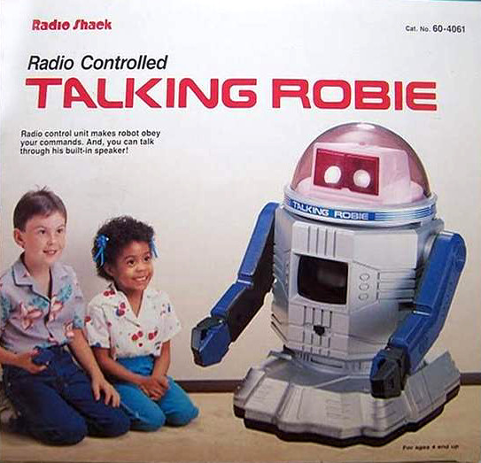 Talking Robie Robot Radio Shack Vintage 80s No Remote Main Unit Only Powers On 