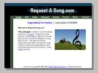 Request-A-Song.com Website circa 2002-2003