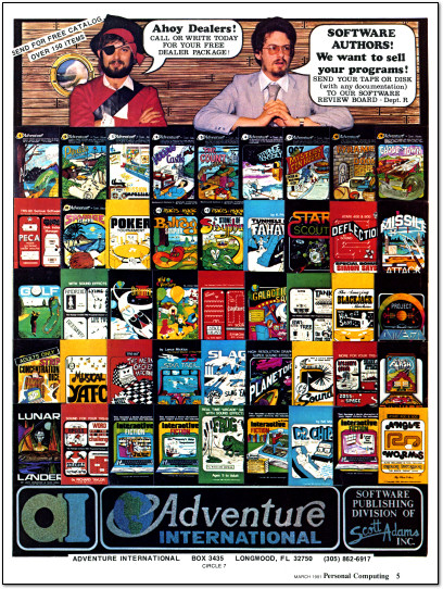 Scott Adams Adventure International Interactive Fiction Adventure Games Ad - 1981