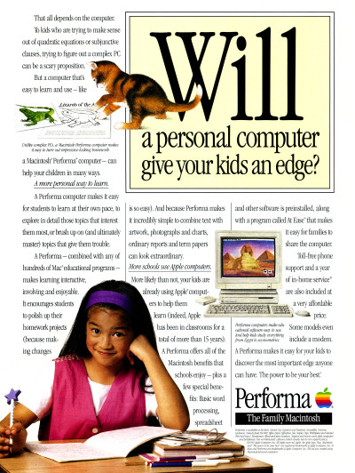 Apple Macintosh Performa The Family Macintosh Advertisement - 1993