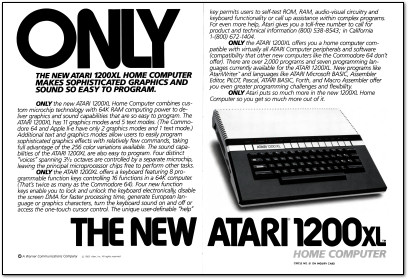Atari 1200XL Ad - 1983