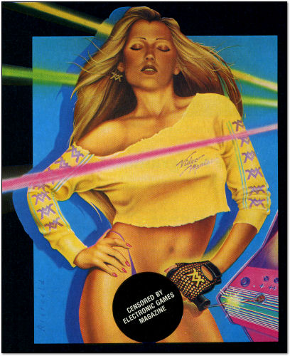 Video Maniac Poster Girl - Censored by Electronic Games Magazine
