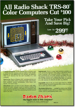 TRS-80 Color Computer Christmas Advertisement