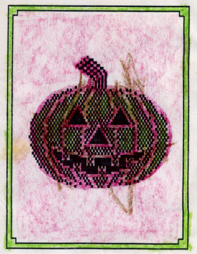 Personalized custom homemade Print Shop Halloween greeting card - circa 1984-85