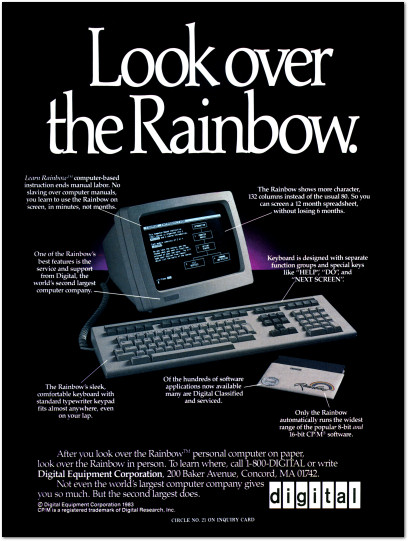 Digital Equipment Corporation DEC Rainbow Ad - 1983