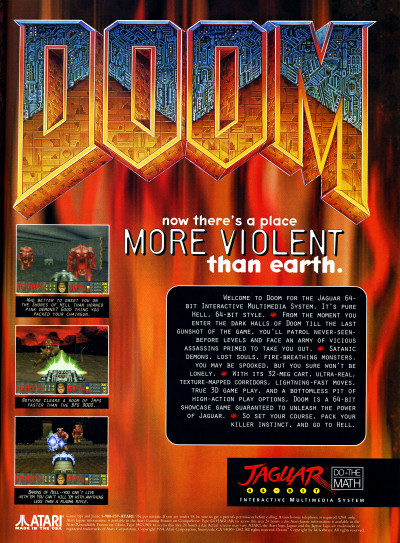 id Software Doom for Atari Jaguar Ad Advertisement - 1994