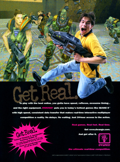 DWANGO Quake Doom Online FPS multiplayer online server Advertisement Scan - 1998