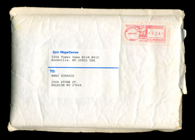 Epic MegaGames Shareware Registration Envelope - 1996