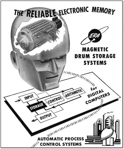 ERA Magnetic Drum Storage Systems - Computer Drum Memory Ad - 1953