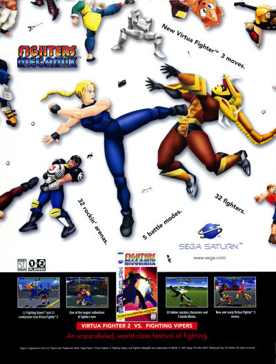 Sega Saturn Fighters MegaMix advertisement - 1997