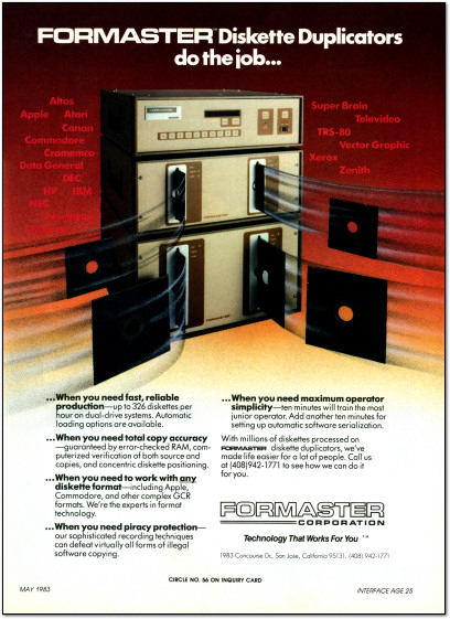 Formaster Disk Duplicator Ad - 1983