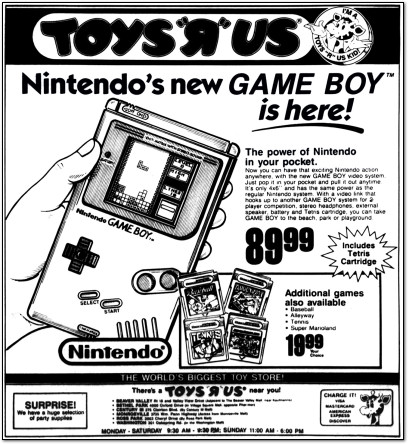 Game Boy Newspaper Ad - 1989