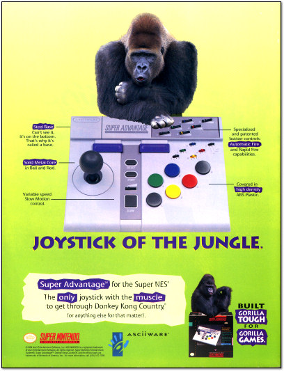 SNES Super Advantage - Asciiware - Gorilla Magazine Ad