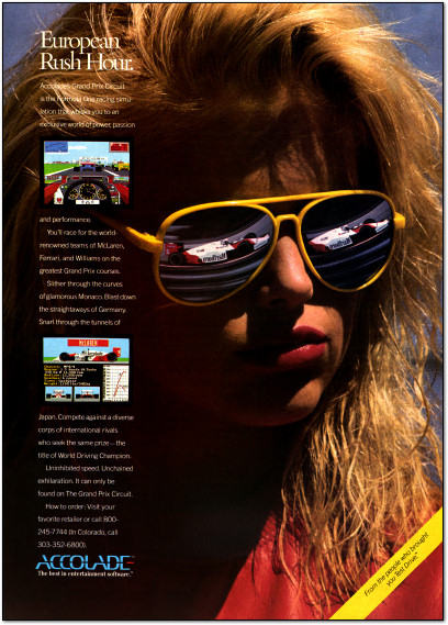 Accolade Grand Prix Circuit Ad - 1988