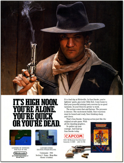 Gun.Smoke Gunsmoke Ad Nintendo Fun Club News - 1988