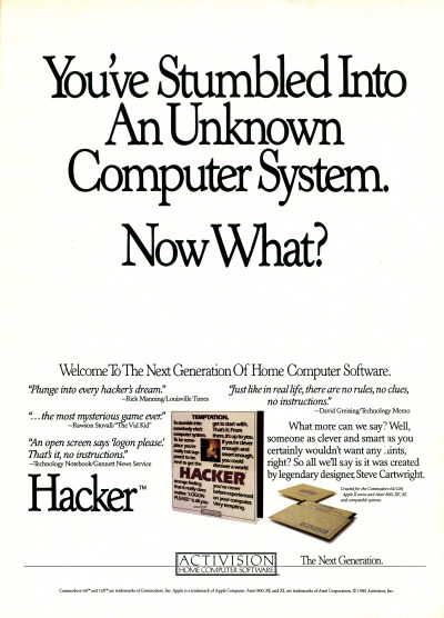 Activision Hacker ad - 1985