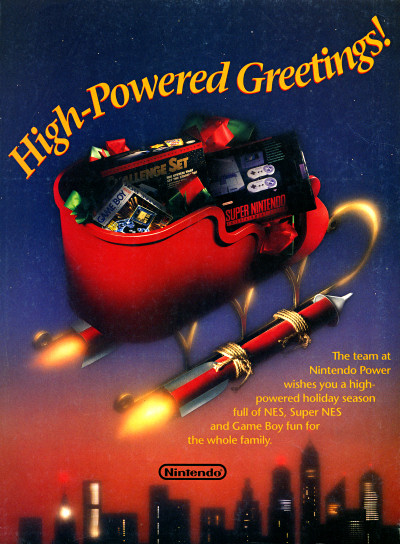 High-Powered Greetings Nintendo Power Christmas Ad - 1992