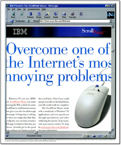 IBM ScrollPoint Mouse Ad - 1997
