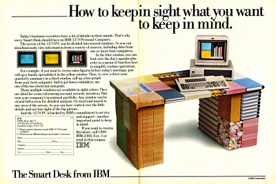 IBM 3270 PC Smart Desk 1985