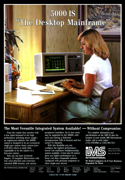 IMS International 5000 IS Desktop Mainframe Advertisement - 1983