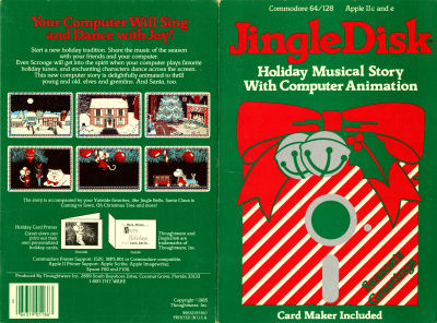 Thoughtware JingleDisk Jingle Disk Animated musical computer christmas card animation artwork Xmas - 1985