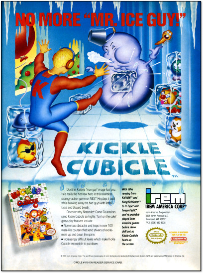 Kickle Cubicle NES Ad - 1990