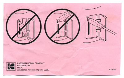 Kodak Scanner USB Instructions Insert Pink 4J3634 - 2005