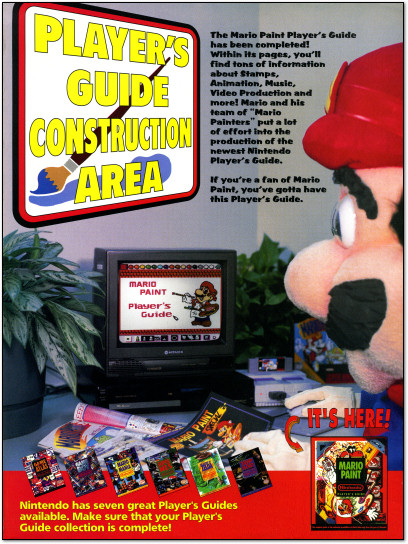 Mario Paint Player's Guide Ad Nintendo Power - 1993