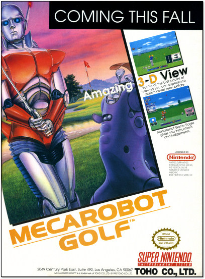 Mecarobot Golf Ad - SNES - 1993