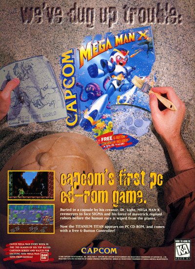 Mega Man X CD-ROM advertisement - 1995