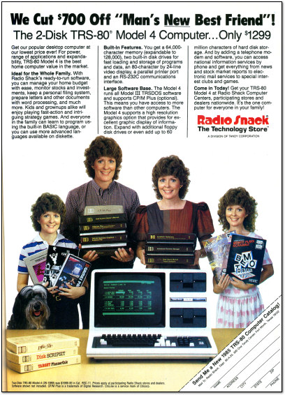 TRS-80 Model 4 Family Ad